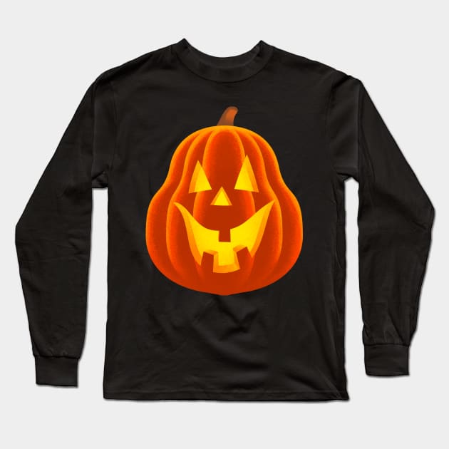 Pumpkin Long Sleeve T-Shirt by tommartinart